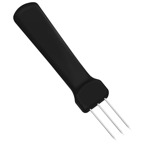 Wutfly Sausage Pricker Tool, 3-Prong Stainless Steel Air Release Poker for Casings, 5.5' Ergonomic Salami Perforator, Dishwasher Safe for BBQ & Smoking