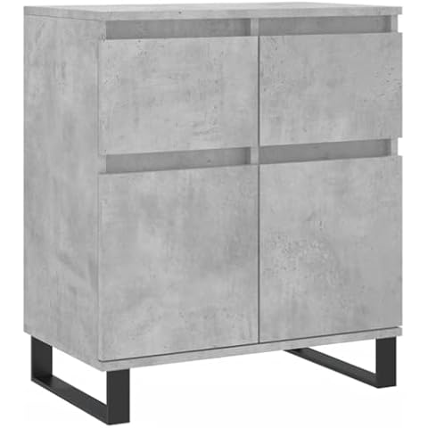 vidaXL Concrete Grey Sideboard with Storage Cover