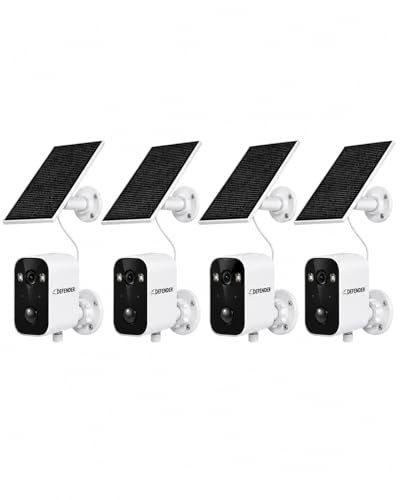 Defender-Solar-Powered-4K8MP-AI-Everwatch-Wireless-Outdoor-Security-Camera-4-Pack-Battery-Powered-AI-Tracking-Color-Night-Vision-SpotlightSiren-IP66-Rated-Two-Way-Talk-No-Monthly-Fees Defender Solar Powered 4K/8MP AI Everwatch Wireless Outdoor Security Camera, 4 Pack, Battery Powered, AI Tracking, Color Night Vision, Spotlight/Siren, IP66 Rated, Two-Way Talk, No Monthly Fees - Image 1