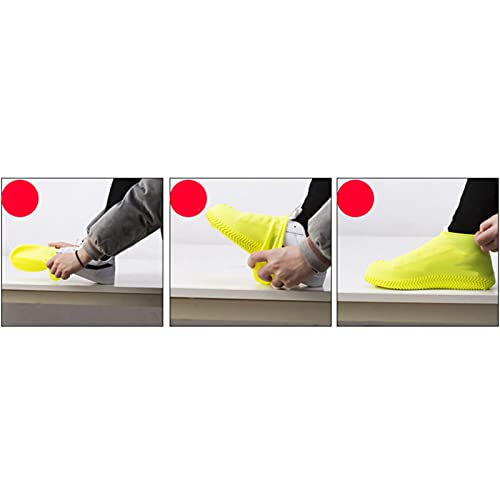 Cubiertas para zapatos de silicona Alomejor, protectores impermeables reutilizables para exteriores con suela antideslizante, para hombres y mujeres, ideal para camping, pesca, viajes, ciclismo y senderismo (talla L) miniatura 5