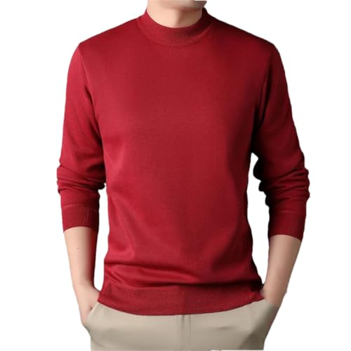 Men's Round Neck Casual Sweater Sweater Solid Color Pullover Slim Knit Sweater Jumper2
