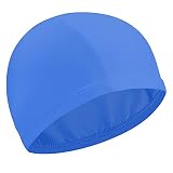 Elastische Stoff Badekappe Schwimmkappe rutschfeste Schwimmbadkappe Flexible Nylon Schwimmmütze für Frauen Männer Erwachsene Kinder Baden Schwimmen