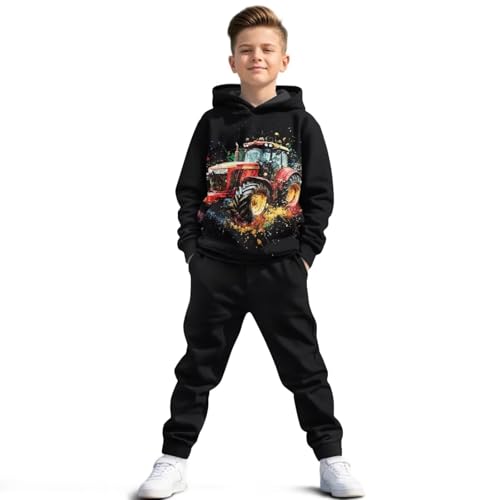 Boys Sweatshirt Set 2 Piece Long Sleeve Hoodies and Sweatpants Casual Athletic Clothes Fall Winter Outfits 7-14Y