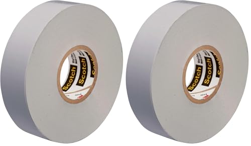 Scotch Safety Vinyl Color Coding Electrical Tape 35, 3/4 in x 66 ft, Gray (Pack of 2)