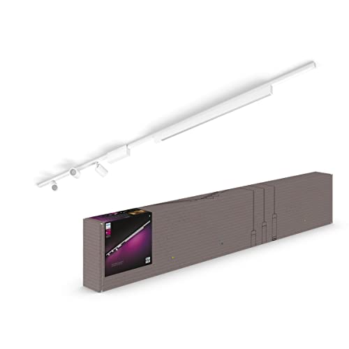 Amazon.nl Philips Hue Perifo Railverlichting Plafond 3-spots en 1 Lichtbalk - Basisset - 1 en 1,5 Meter Rails - Wit en Gekleurd Li... aanbieding