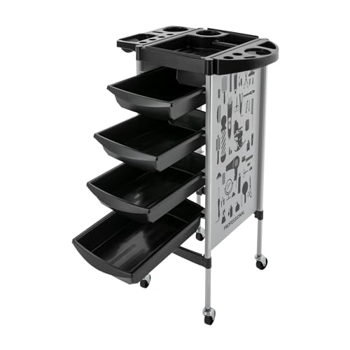 Tanjcxliu Friseurwagen Rollwagen Kosmetik Trolley mit 5 Schubladen
