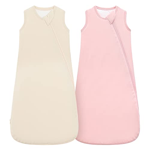 Image of HAPIU Unisex Rayon Made from Bamboo Baby Sleep Sack TOG 1.0, 2-Way Premium Zipper, Wearable Blanket Baby