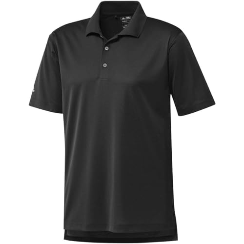 adidas Climalite Solid Polo Black/White adidas Climalite Solid Polo Black/White