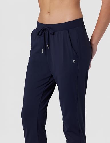 Image of Enamor Mid Rise 7 /8th Length Drawstring Closure Travel Pants for Women - Relaxed Fit, Quick Dry, Antimicrobial - E068