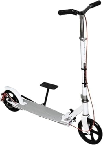 Getgenキックボード 大人用 ブレーキ付き ハンドブレーキ フットブレーキ ペダル付き 軽量 折りたたみ