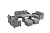 SUNSITT Patio Furniture Set 7-pcs Outdoor Conversation Sets with Lift Dining Table Wicker Patio Furniture Outdoor Couch Grey Rattan Grey Cushions for Garden, Backyard, Lawn