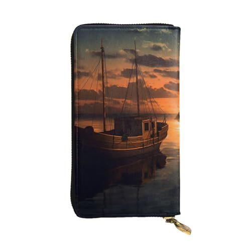 Portefeuille grand volume pour femme en cuir avec porte-carte et loge telephone
