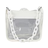 ノーブランド品 3Wayミニ痛バッグストラップ/チェーン付き推し活アピールマスコットアクスタ缶バッジホワイト, 18cm×16cm×10cm