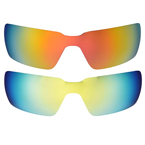 Lentes de repuesto para Oakley Probation rojo y oro de 24 quilates con acabado premium