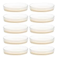 10 Pack Pre-Poured Nutritional Agar Plates 3.34In Petri Dishes Lab General Growth Medium for Education and Research