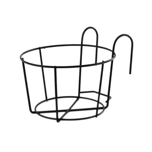 JOINPAYA Support Mural Rond en Fer Forgé 25 CM Noir, Porte-Pot Suspendu pour Jardin Balcon Extérieur Intérieur