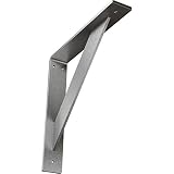 Ekena Millwork BKTM02X12X12TRSS 2" W X 12" D X 12" H Traditional Bracket, Stainless Steel
