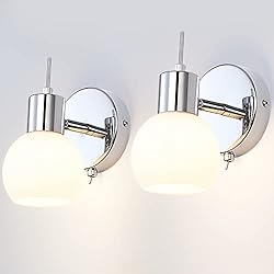 Lamparas De Pared Que Den Mucha Luz TYhogar 2 Piezas Aplique Acrílico de Pared Interior, Lámpara de pared Industrial, Lámpara Contiene E14 bombilla contiene, Apliques Vintage para Dormitorio Sala Decoración, Bares, Cafés Y Hoteles