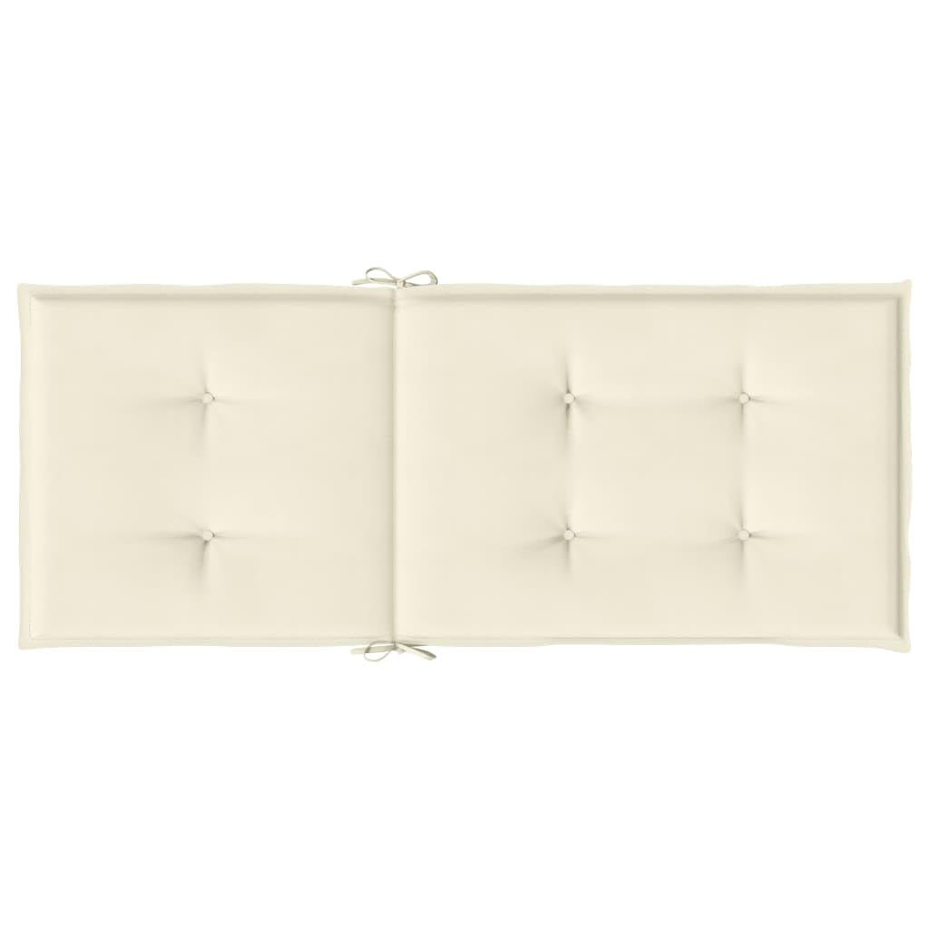 vidaXL 6x Cuscini per Sedie da Giardino Eleganti Morbidi Resistenti Arredi per Esterni Tessili Decorativi Crema 120x50x3 cm in Tessuto Oxford