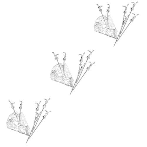OUNONA 1 Set Stainless Steel Rabbit Fruit Picks Cute Fruit Sticks with Base for Parties Desserts and Appetizers present for Friends and Family