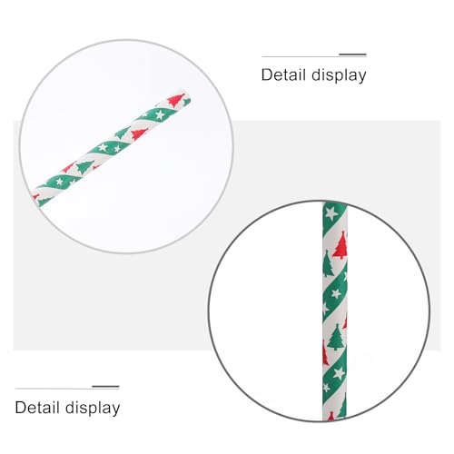 50 pitillos de papel desechables verdes con puntos miniatura 3