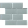 TCSAG-05 3x6 Light Grey Glass Subway Tile -Kitchen and Bath Backsplash Wall Tile (1sqt)