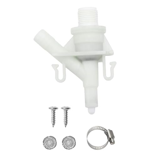 Válvula de inodoro para caravana, kit de repuesto de válvula de agua RV a prueba de fugas | Reemplazo de conjunto de válvula de inodoro de coche de camping, piezas de inodoro de descarga de pedal y