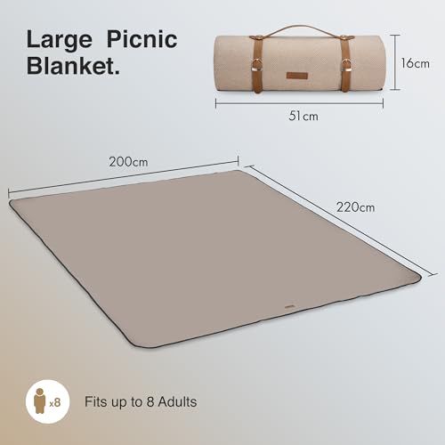 VonShef Extra Large Herringbone Picnic Blanket