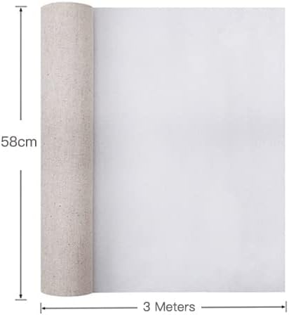 Painting Canvas Roll One Roll Professional Blank Canvas for Painting Layer Acrylic Oil Painting Canvas Linen Blend Primed Art Supplies for Artist Natural Cotton Canvas Fabric