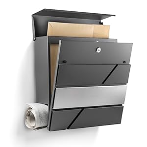 NewHabitat Wandbriefkasten Modell 59486 Anthrazit