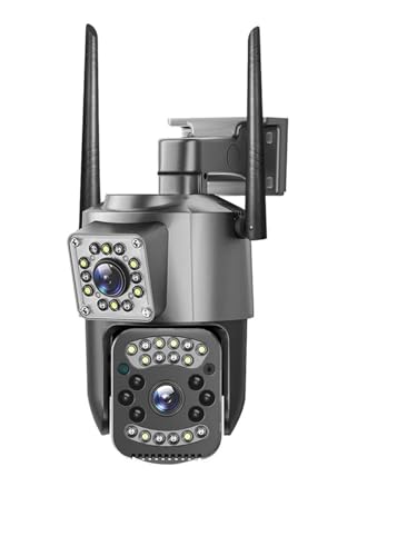 Videovigilancia, 4MP 4K Dual Lens Outdoor Camera PTZ IP Cameras Night Vision Security Protection Wireless CCTV Net Video Surveillence(No Card)