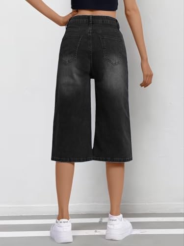 Image of Nifty Women's Denim Stretchable Baggy Fit Capris
