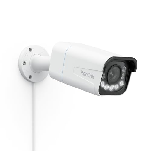 Reolink Poe 4K Telecamera Esterno, 5X Zoom Ottico, Rilevamento di Uomo/Veicolo/Animale, Faretti per...