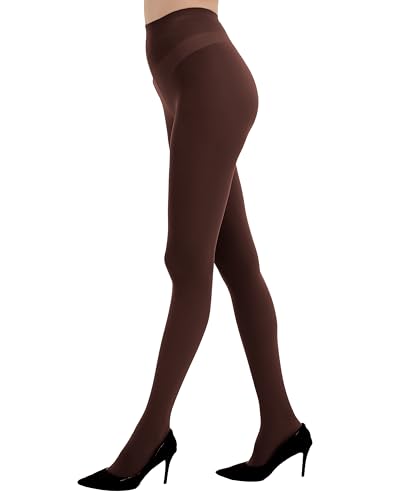 Image of Citystl 2 Pairs Plus Size Black Tights for Women, 40D Solid Color Soft Tights, Control Top Microfiber Pantyhose for women