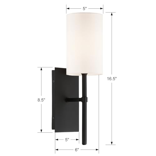 Image of Crystorama Veronica 5'' Black Forged Sconce