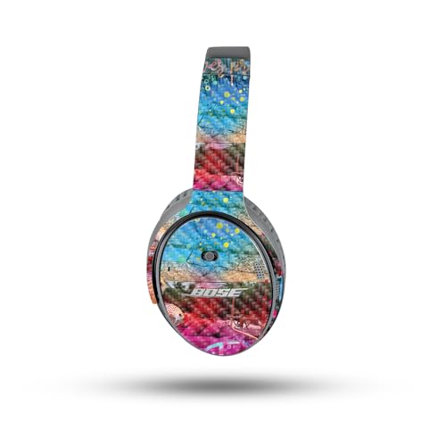 Image of MightySkins Carbon Fiber Skin Compatible with Bose QuietComfort 35 II Headphones - Tropical Resort | Protective, Durable Textured Carbon Fiber Finish | Easy to Apply