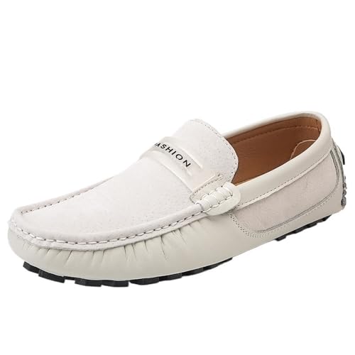 Mens Loafers Shoe Suede Vamp Moccasins Driving Style Loafer Anti-Slip Flexible Resistant Party Prom Slip-ons