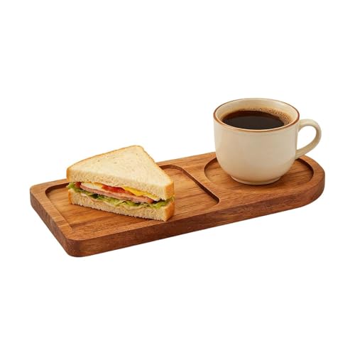 Bandeja De Madera Genérica | Decoración De Mesa Estética Dividida,Tablero De Servicio Rústico Y Decorativo - Para Hogar Cocina Encimera Sala Fiesta Embutidos Frutas Postre