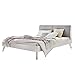 Produktbild HASENA Bett Simone 20 Buche weiß deckend Polsterkopfteil grau 140x200
