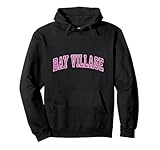 Photo Gallery bay village, ohio, oh, design sportivo vintage, design rosa felpa con cappuccio Photo Gallery bay village, ohio, oh, design sportivo vintage, design rosa felpa con cappuccio