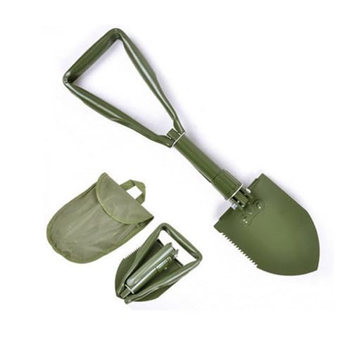SENRISE Multi-Function Folding Survival Camping Shovel, Portable Pickaxe with Carrying Pouch for Gardening, Off Road, Hunting, Car Emergency