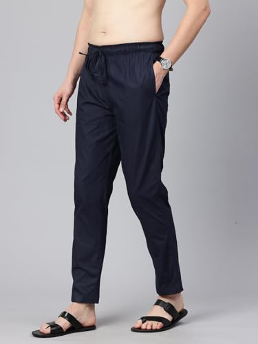Image of Majestic Man Men's Regular Fit Mid Rise Casual Style Pure Cotton Pyjama Bottom