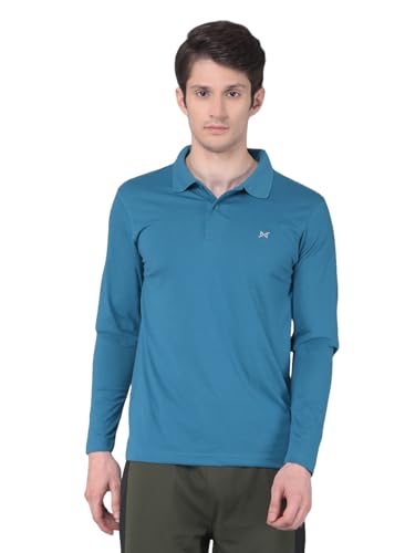 Image of Force NXT Polo Neck T-Shirt for Men Pack of 1 | Regular Fit T-Shirt for Men | Premium Super Combed Rich Cotton Polo Shirt | Men's Ultra Soft Full Sleeve T-Shirt