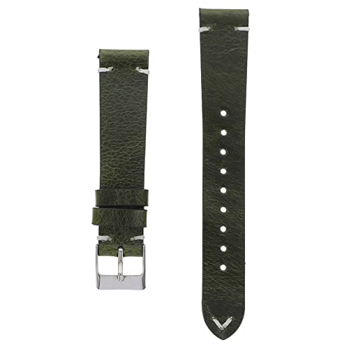 HOMSFOU 1 Pc Correa Pulseras Para Hombres Único Orientar Banda De Reloj Inteligente Reloj Pulsera Banda De Reloj Retro Reloj Deportivo Ver Pulseras Bandas Equipo Green Piel De Becerro