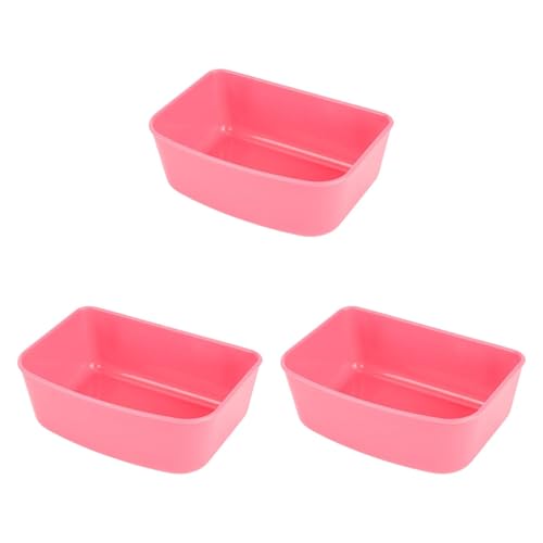 FewNvWa 3 Teile Fressnäpfe für Katzen und Hunde in der Transportbox, Rosa