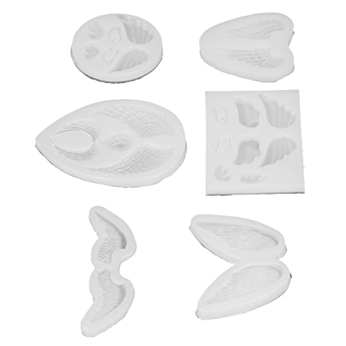 KIMISS Set di Stampi in Silicone per Angeli - Stampi per Flessibili da 6 Pezzi per Dolci e Lavori Fai da Te, Ideali per Cioccolatini e Saponi