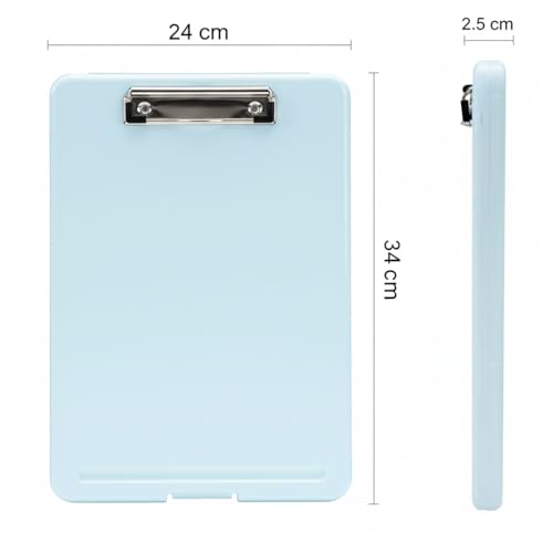 Image of oddpod Praise A4 Clip Pad /Clipboard with Storage Case for Paper and Document Storage 83002 (Light Blue)
