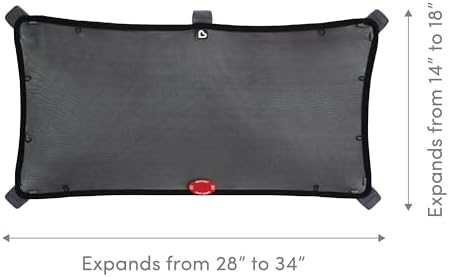 Munchkin Brica Magnetic Stretch to Fit Sun Shade, Black, 1 Pack - 4