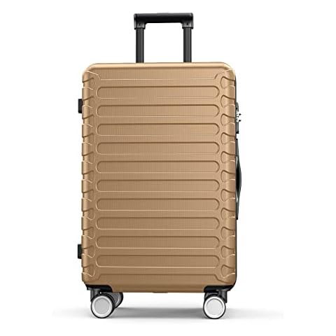 SHOWKOO Luggage Expandable ABS Hardshell Clearance Luggage Hardside Lightweight Durable Suitcase Spinner Wheels Suitcase with TSA Lock (Gold 24inch), Gold Cover