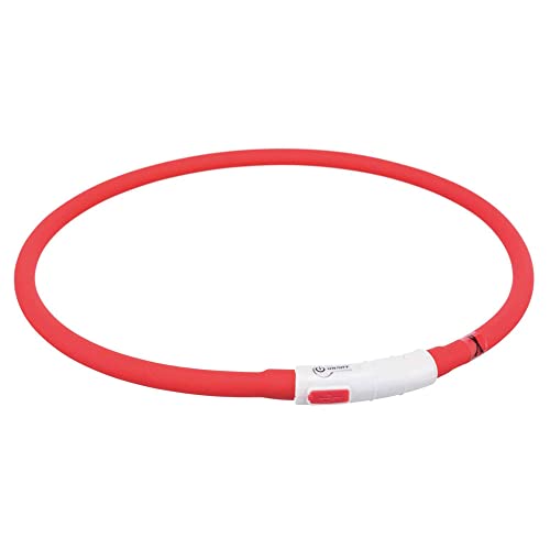 TRIXIE USB Leuchthalsband - Rot, XS-XL